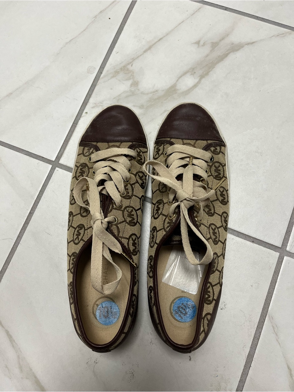 Michael Kors Tan and Brown Sneakers